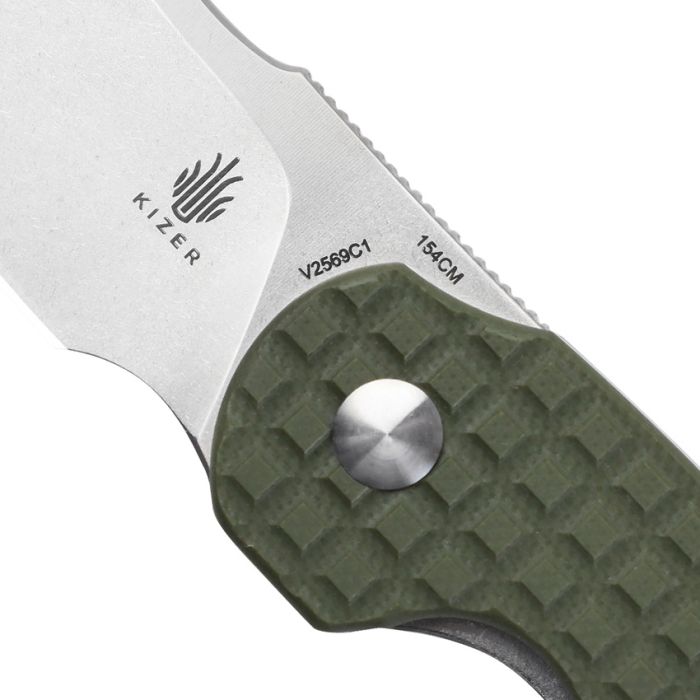 Kizer October Mini Linerlock Green-KIV2569C1