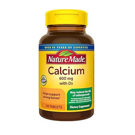 Nature MadeCalcium 600 mg With D3 120 Tablets