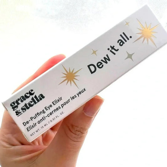 grace & stella Dew It All De-Puffing Eye Elixir Serum Roller 0.51oz Puffiness