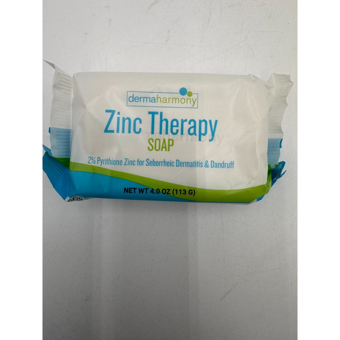 DermaHarmony Zinc Therapy Soap Bar for Seborrheic Dermatitis & Dandruff - 4 Oz