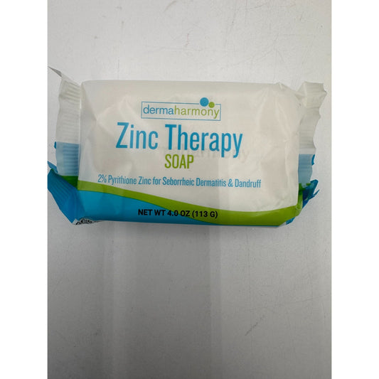 DermaHarmony Zinc Therapy Soap Bar for Seborrheic Dermatitis & Dandruff - 4 Oz