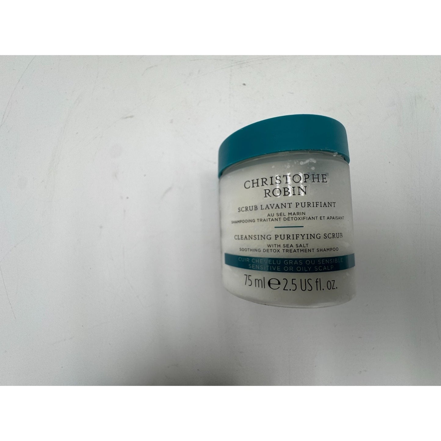 Christophe Robin Deep Cleansing Purifying Scrub Shampoo with Sea Salt 2.5 fl oz