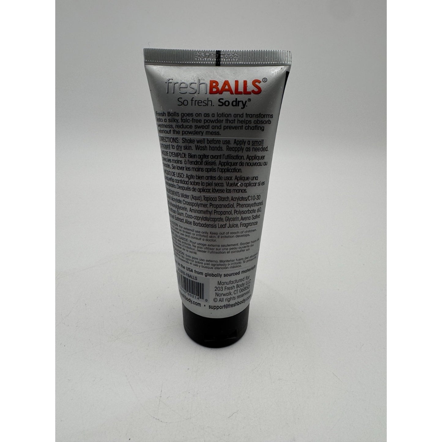 Fresh Body Fresh Balls Anti-Chafing Deodorant Lotion Aluminum Free (3.4 fl oz)
