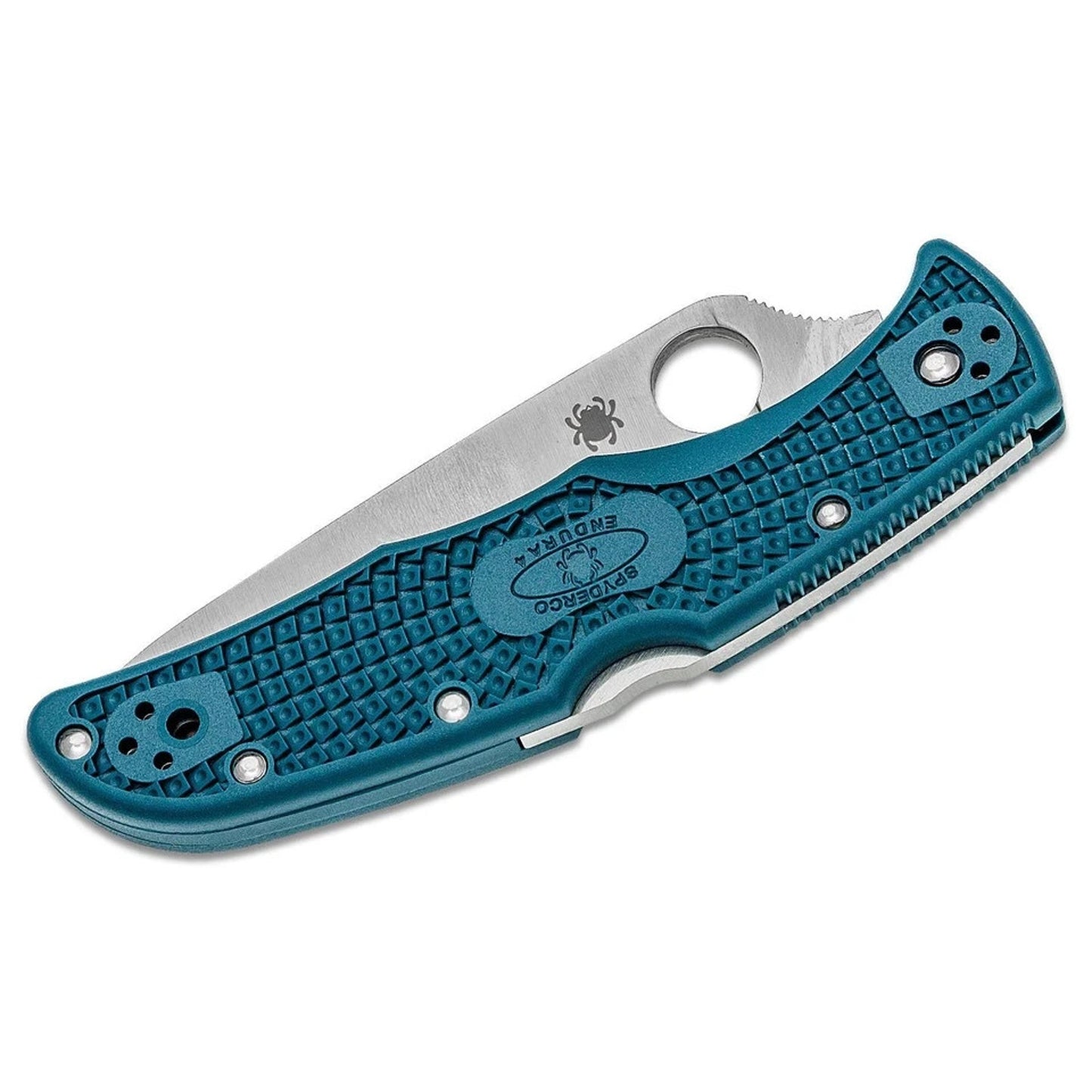 Spyderco Endura 4 Folding Knife Blue Handle 3.75" Bohler K390 Drop Point Blade