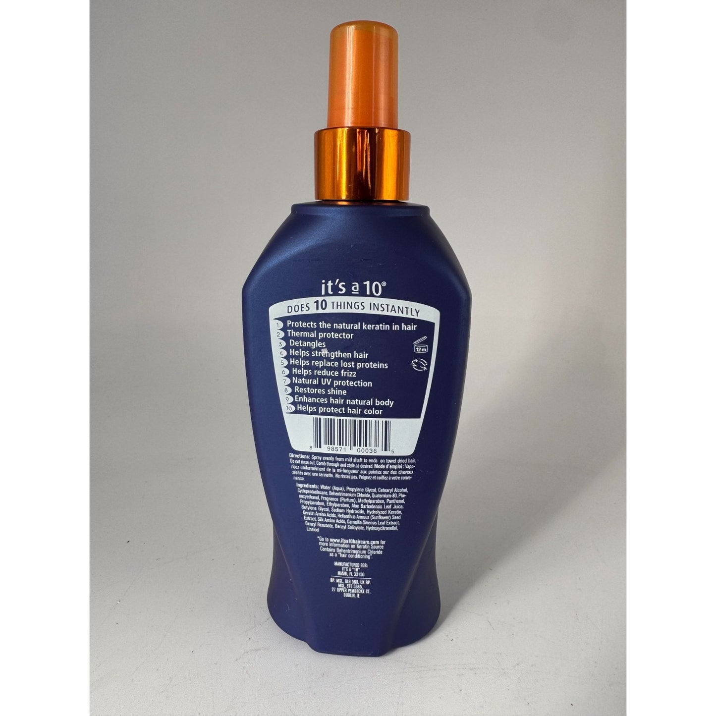 It's a 10 Miracle Leave-In Plus Keratin Heat Protection for All Hair Types 10 Oz