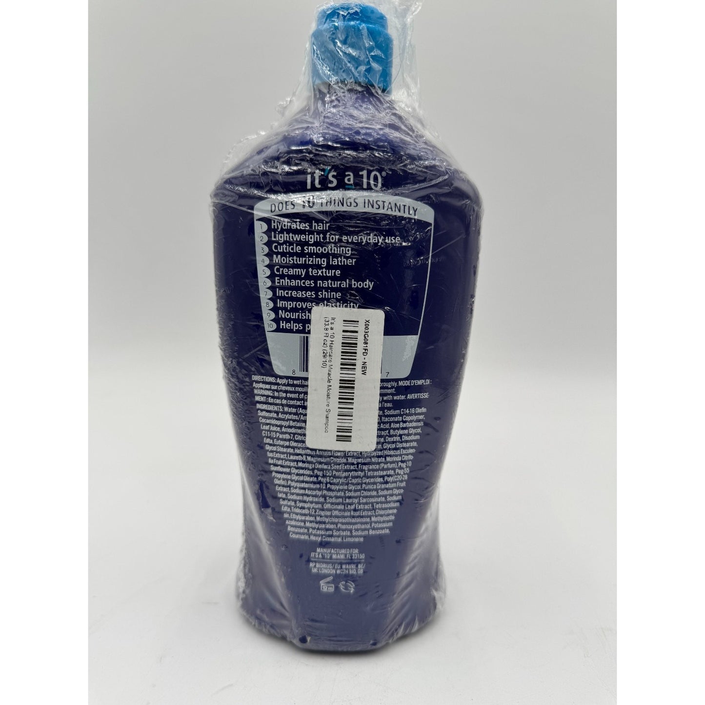 It's a 10 Miracle Moisture Shampoo Unisex Adult for All Hair Types - 33.8 Fl Oz