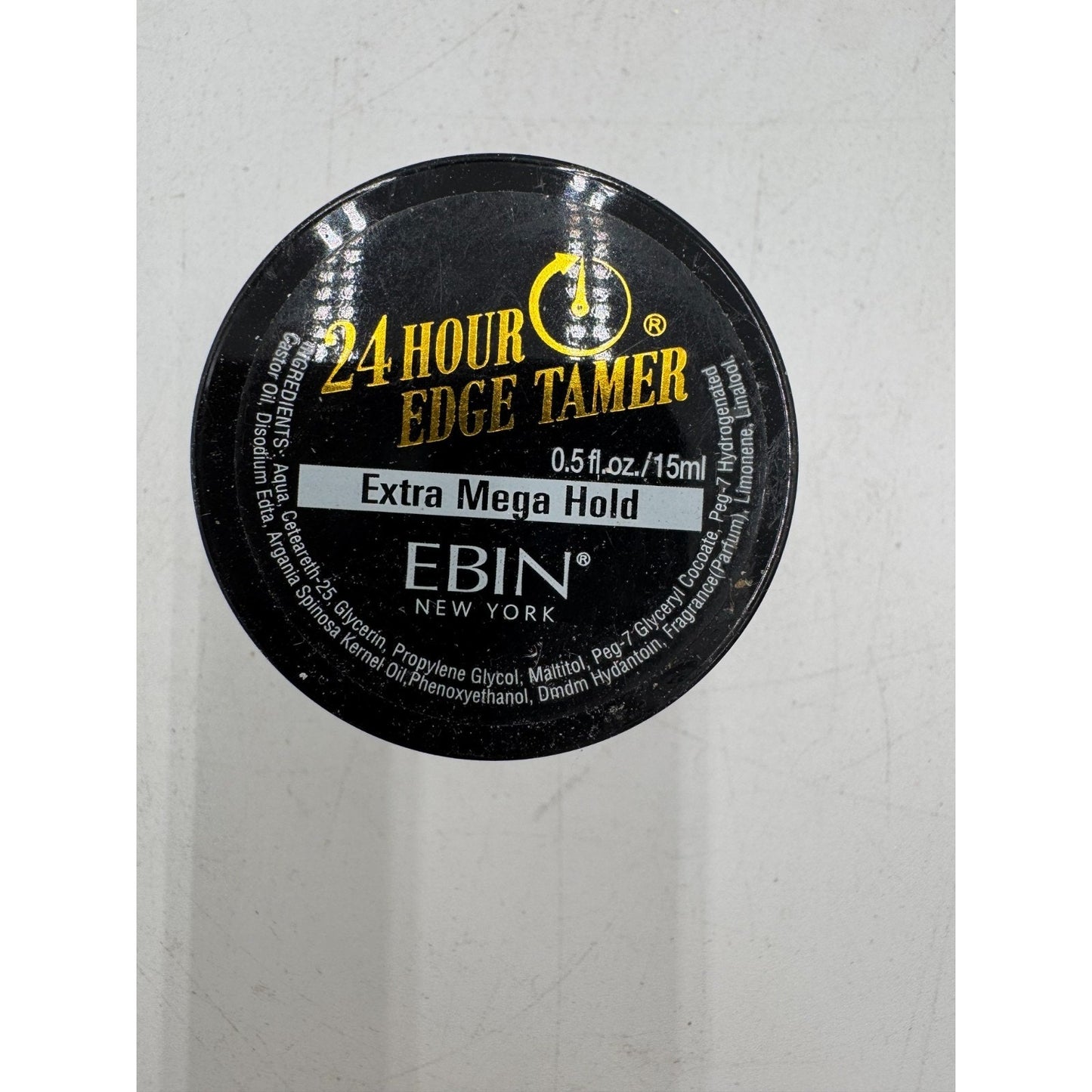 EBIN New York 24 Hour Edge Tamer Extra Mega Hold Hair Styling Gel 0.5 oz 15ml