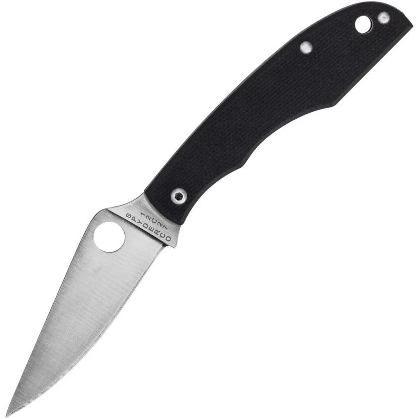 Spyderco Grasshopper Folding Knife Black G10 Handle 2.25" Sandvik Steel Blade