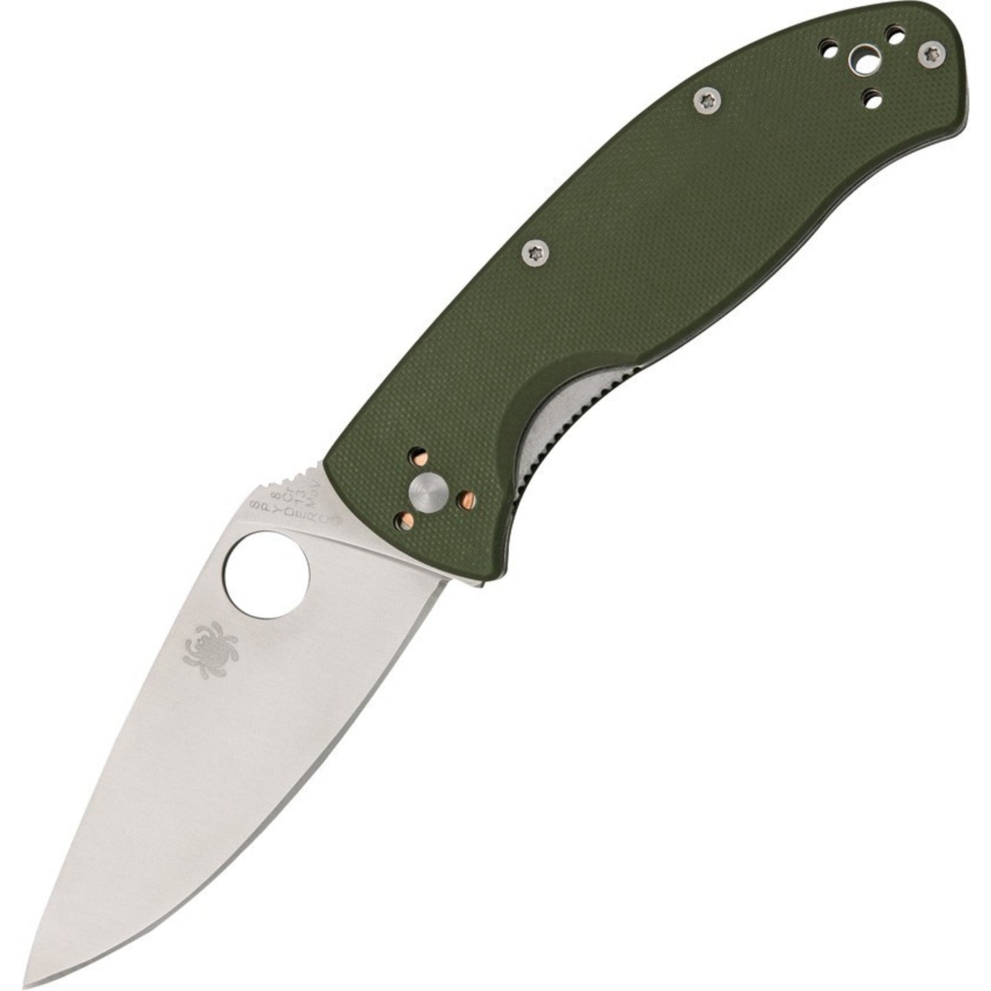 Spyderco Tenacious Folding Knife Green G10 Handle 3.38" Stainless Steel Blade