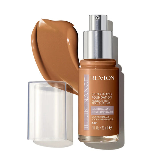 Revlon Illuminance Skin-Caring Foundation 417 Warm Caramel Hydrating (1 fl oz)