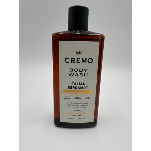Cremo Men's Italian Bergamot Neroli Blossom and Fresh Vetiver Body Wash 16 Fl Oz
