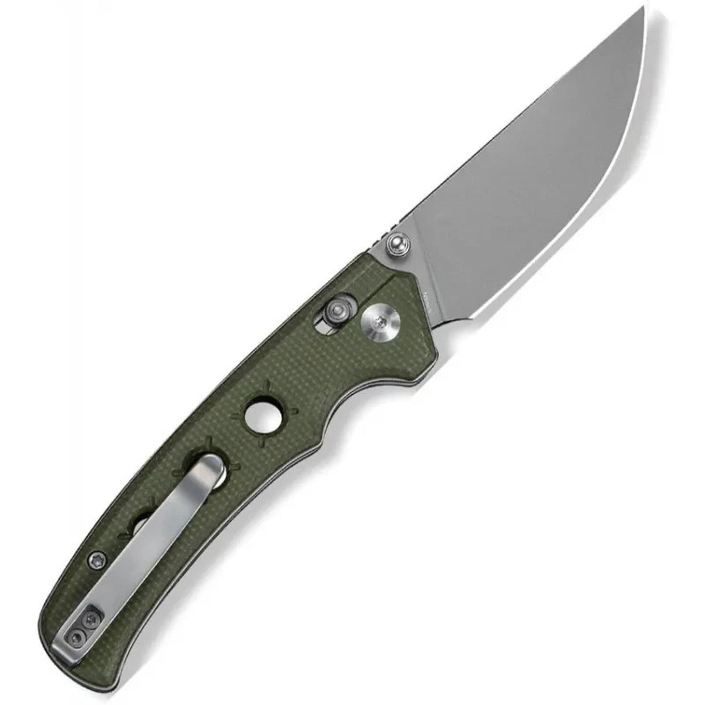 Civivi Noctis Folding Knife Olive Micarta Handle 2.98" Nitro-V Stonewashed Blade