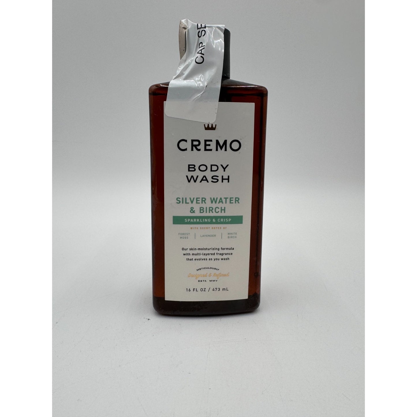 Cremo Silver Water & Birch Body Wash Deep Clean & Long-Lasting Scent - 16 fl ozs