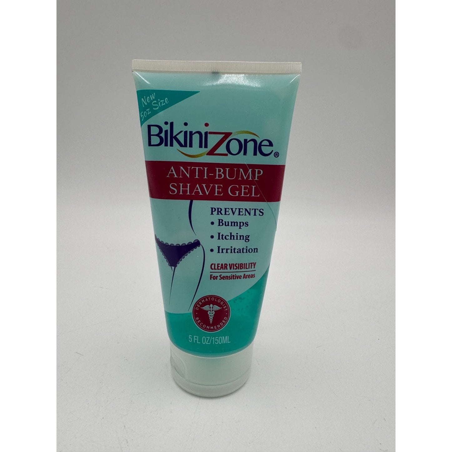 Bikini Zone Anti-Bumps Shave Gel Paraben-Free for Sensitive Bikini Areas 5 Fl Oz