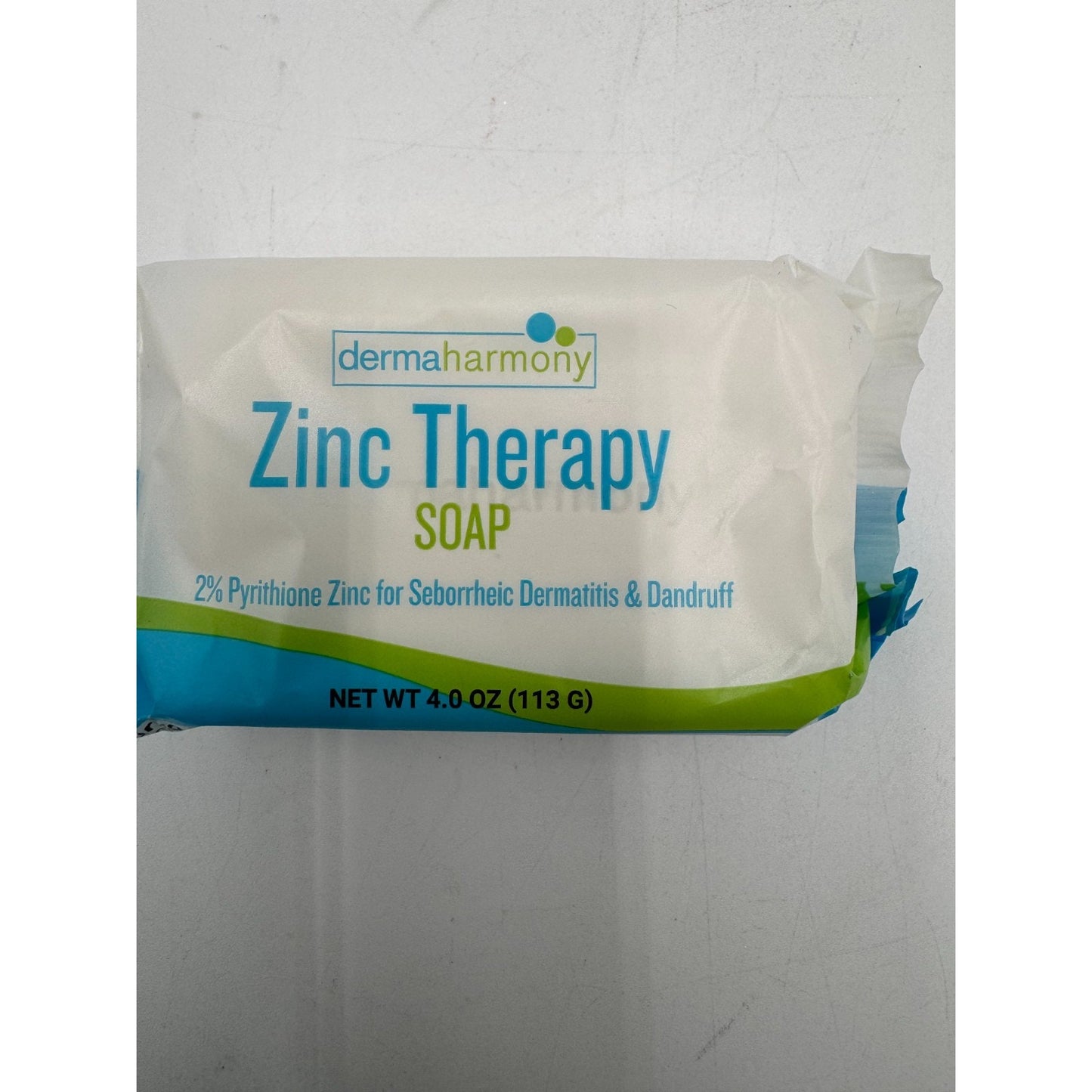 DermaHarmony Zinc Therapy Soap Bar for Seborrheic Dermatitis & Dandruff - 4 Oz