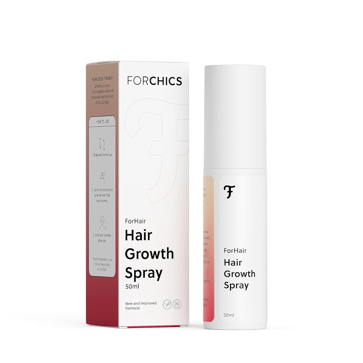 ForChics ForHair Hair Growth Oil Spray for Healthy Hair, Hydrate Strengthen 50ml