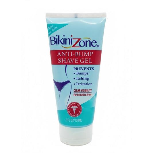 Bikini Zone Anti-Bump Shave Gel Women SulfateFree for Sensitive Areas (5 Fl Oz)
