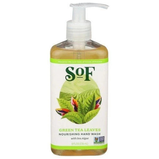 SOF Green Tea Leaves Nourishing Hand Wash with Sea Algae Coconut & Olive Oil 8oz