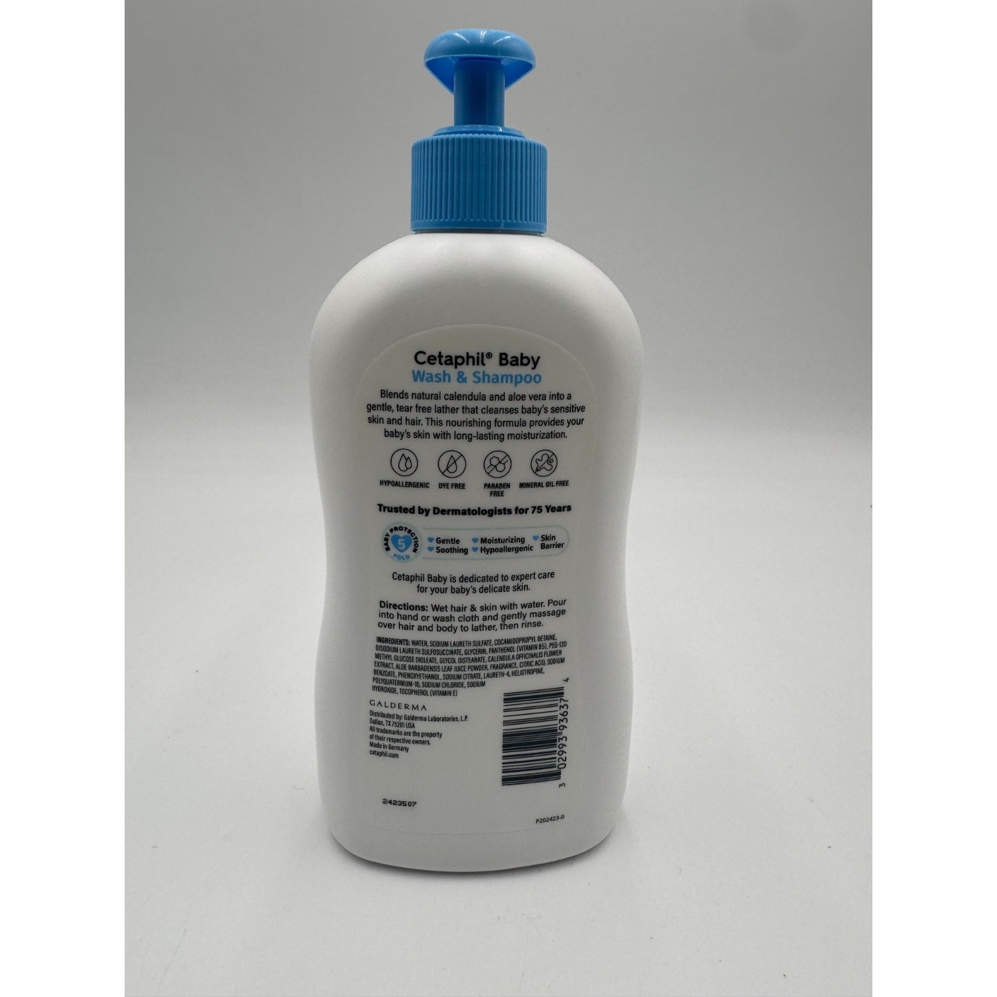 Cetaphil Baby 2-in-1 Hair Shampoo And Body Wash Tear Free Sensitive Skin 13.5Oz