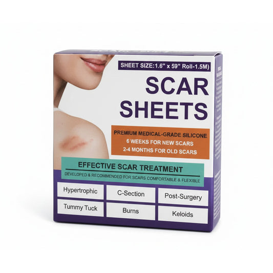 Silicone Scar Sheets for Effective Scar Treatment Breathable 1.6"x59" Roll-1.5M