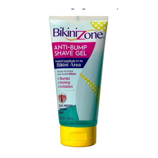Bikini Zone Anti-Bumps Shave Gel Paraben-Free for Sensitive Bikini Areas 5 Fl Oz