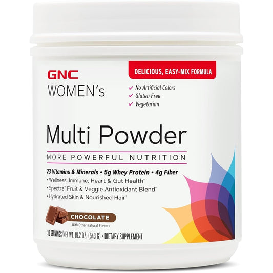 GNC Women's Multi Powder Chocolate Flavor Heart Health Support (30 Servings)