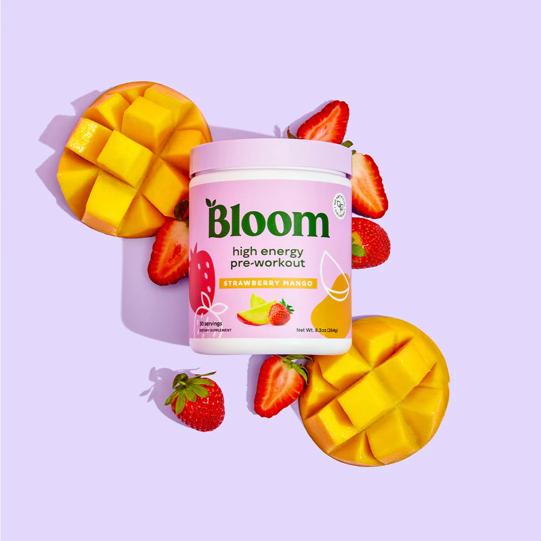 Bloom High Energy Pre-Workout Strawberry Mango (8.4oz)