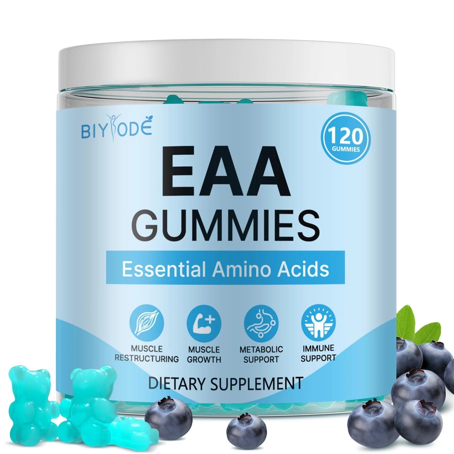 CherylGum Advanced Complex EAA Gummies Blueberry Flavored 120 Gummies